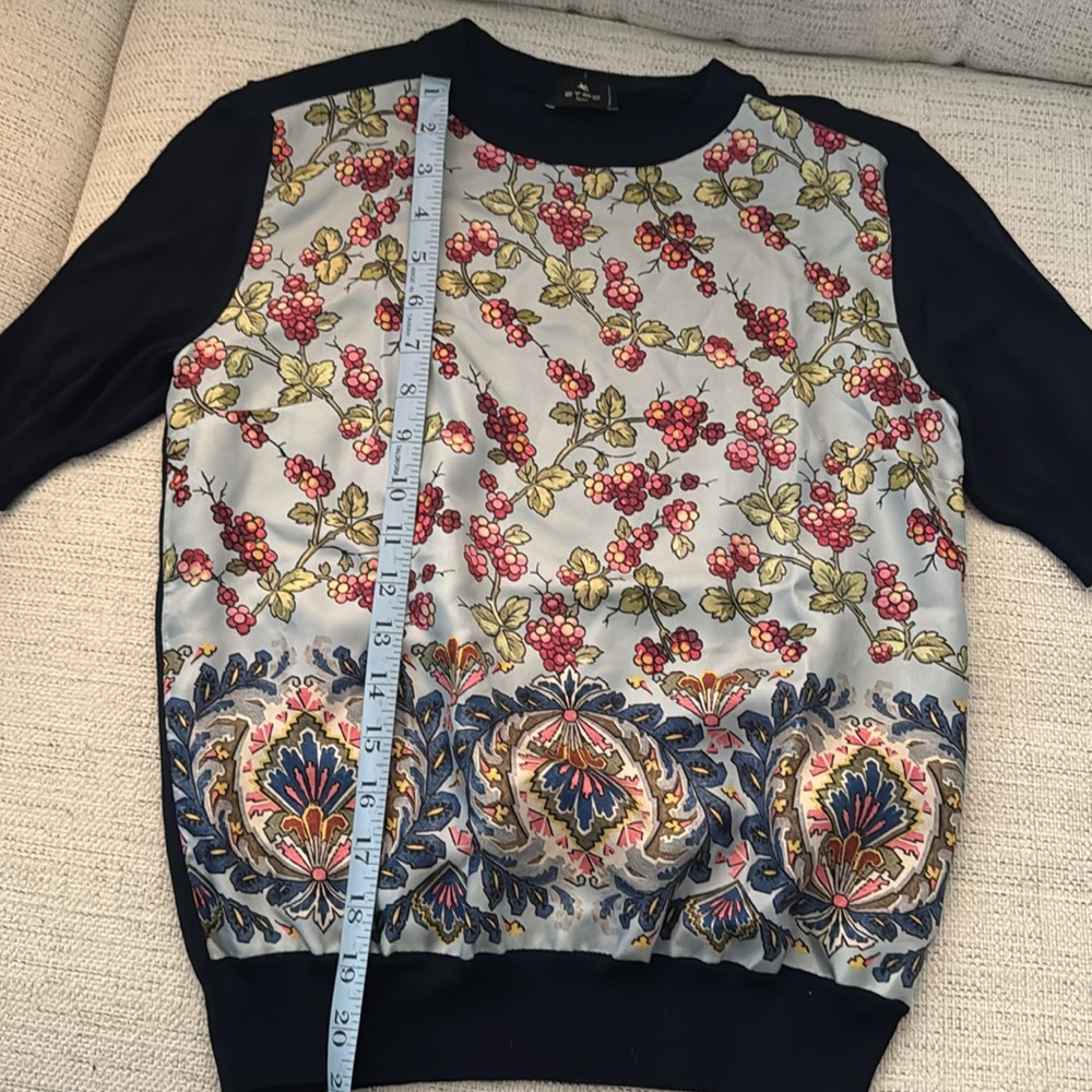 Etro Floral Patterned Short Sleeve Top - Multicolor - Picture 7 of 7